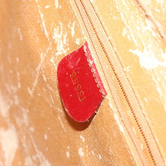 GUCCI Bamboo Hand Bag Leather Red Gold 000 2214 000 2214 - Picture 15 of 16